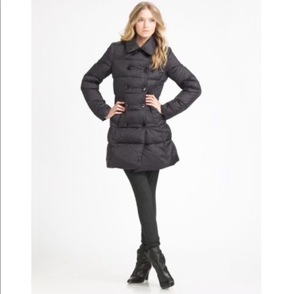 Theory Navy Double Breasted Puffer 